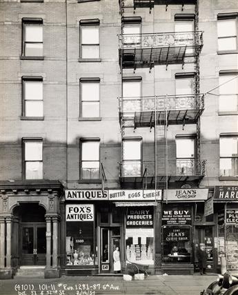 (NEW YORK CITY) Group of 60 photographs of businesses along 6th Avenue (now Avenue of the Americas) in Midtown Manhattan.